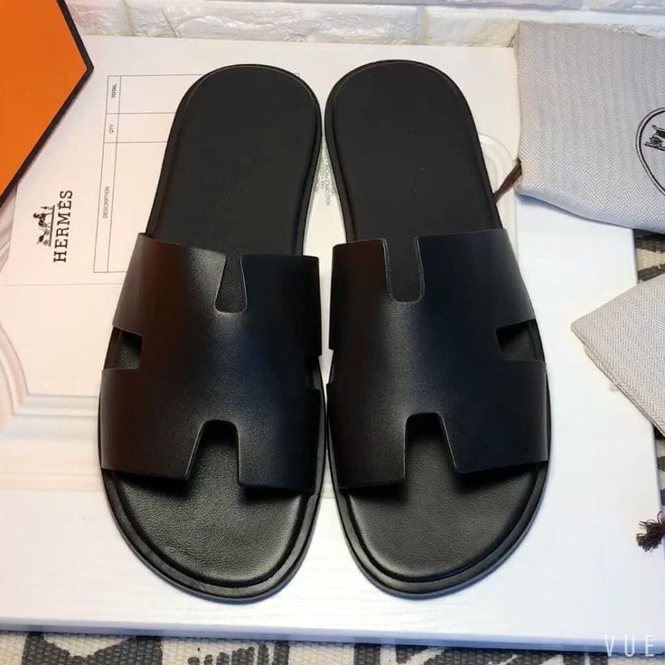 Simple Plain Casual Men and Women Maasai Flat Open Toe Black Pure Leather Sandals, Unisex .Durable and good for casual gatherings