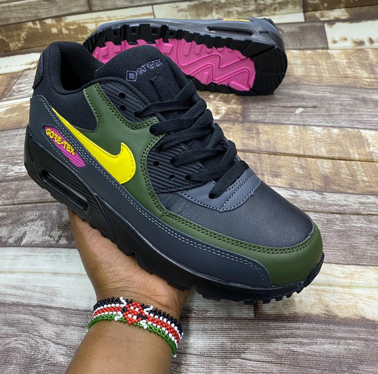 ORIGINAL NIKE AIRMAX 90 (GREEN LOOK) FASHIONABLE SNEAKERS, AIR FORCE, JORDAN, AIRFORCE.