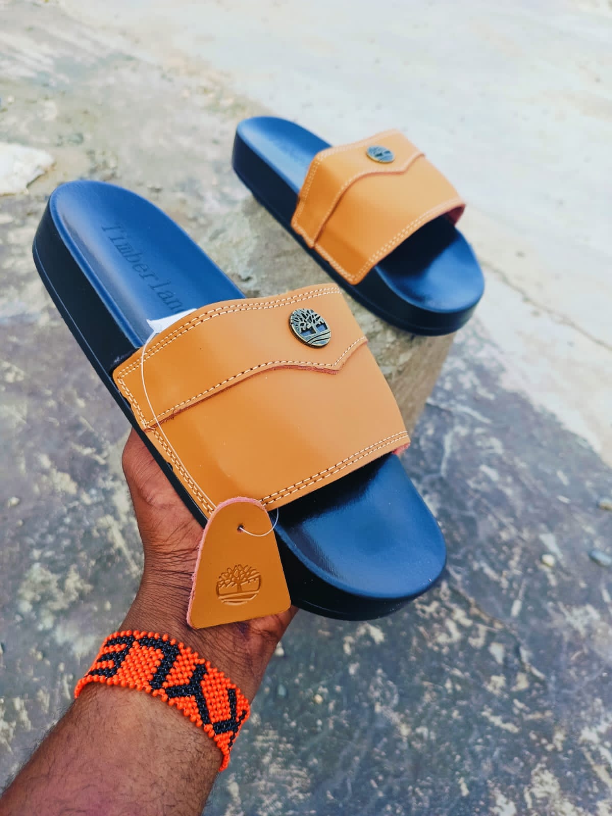 Original Timberland Slides, Fashionable and Classy Slides, Slip on, very durable and comfortable.