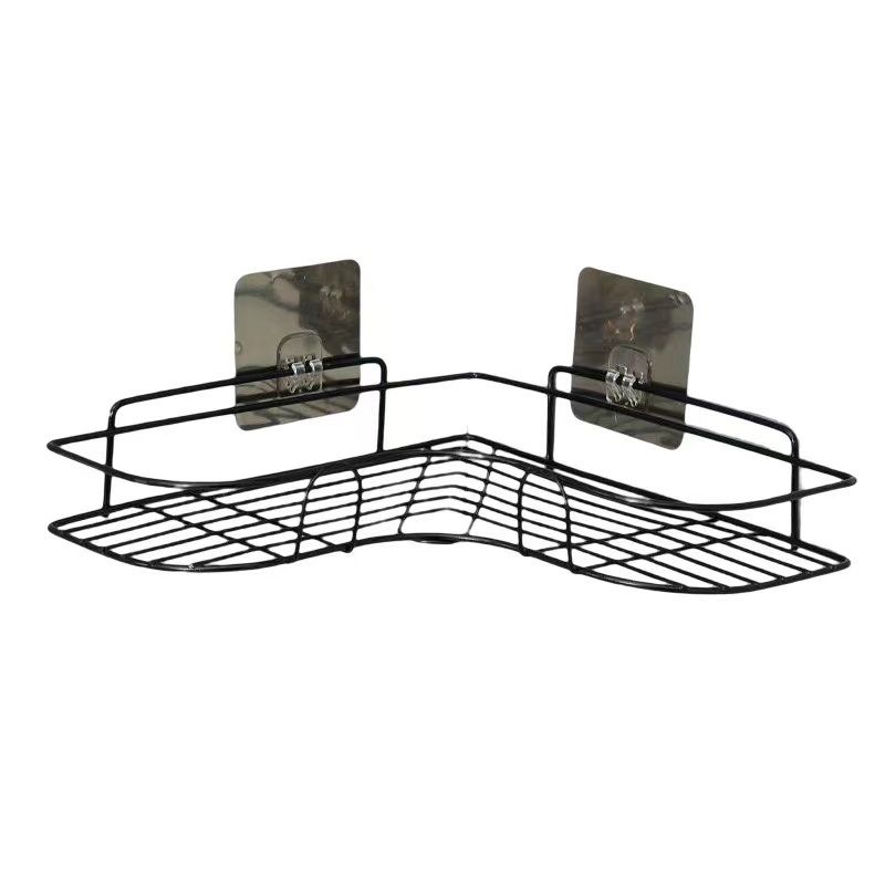 Two-Tier Bathroom Storage Rack Toilet Washroom Perforation-Free Wall Hanging tripod Bathroom Toiletry Counter Cosmetics Storage Rack