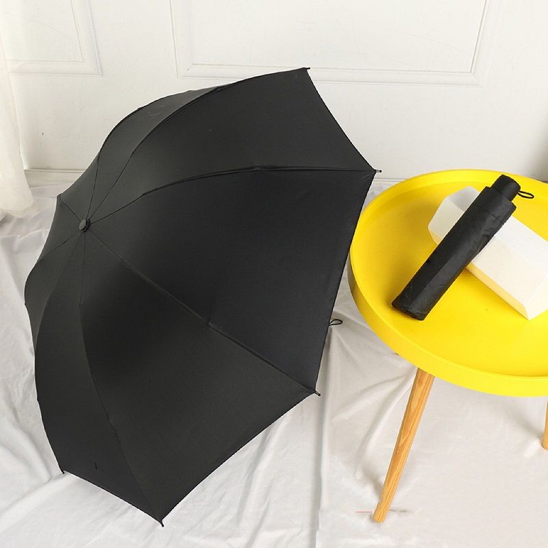 Upgraded Thick Vinyl Sunblock Umbrella Wholesale Manual Business Folding Umbrella Men's Sunny Umbrella Dual Use Sun Protection