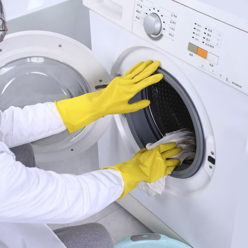 Beef Tendon Dish Washing Gloves Rubber Latex Gloves Work Laundry Waterproof Rubber Household Kitchen Yellow Gloves