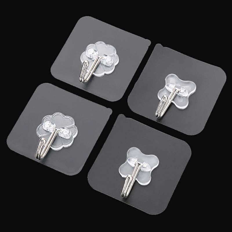 10 Piece Hook Wall Hanging Wall Non-punching Clothes Hanging Hook Paste Suction Cup Bearing Non-trace Nail Frame Strong Adhesive Hook