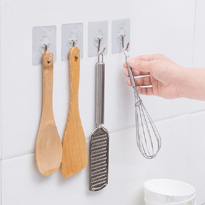 10 Piece Hook Wall Hanging Wall Non-punching Clothes Hanging Hook Paste Suction Cup Bearing Non-trace Nail Frame Strong Adhesive Hook