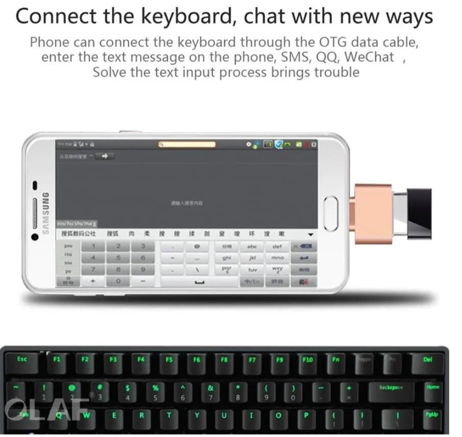 Mini USB OTG Adapter Android Micro USB / Type-C to USB Converter for phones PC computers