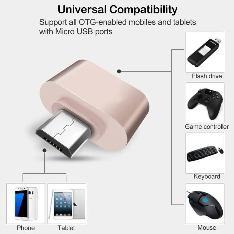 Mini USB OTG Adapter Android Micro USB / Type-C to USB Converter for phones PC computers