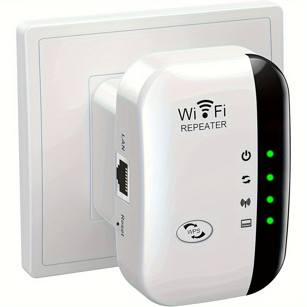 EU Plus, WiFi extender, connecting 35 devices in 4 modes, 360 ° coverage, supporting Ethernet ports, elevating WiFi signal to 300Mbps - remote wireless repeater access point