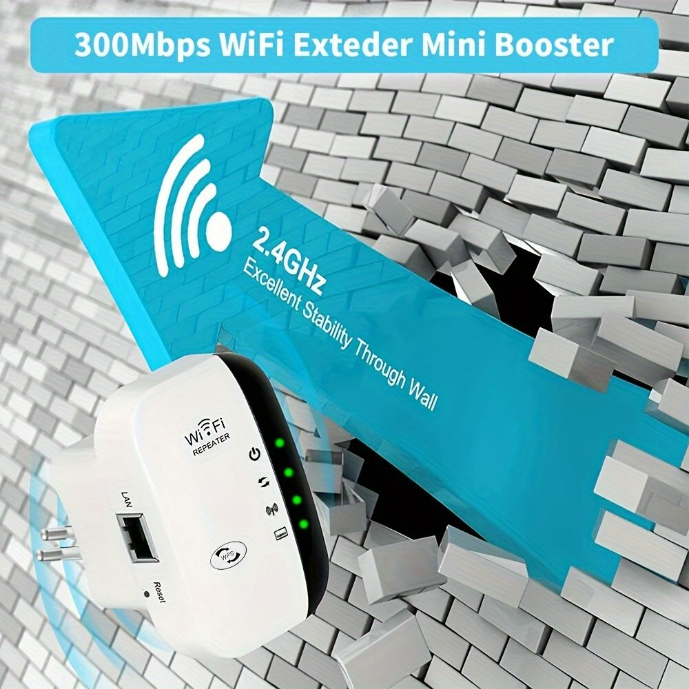 EU Plus, WiFi extender, connecting 35 devices in 4 modes, 360 ° coverage, supporting Ethernet ports, elevating WiFi signal to 300Mbps - remote wireless repeater access point