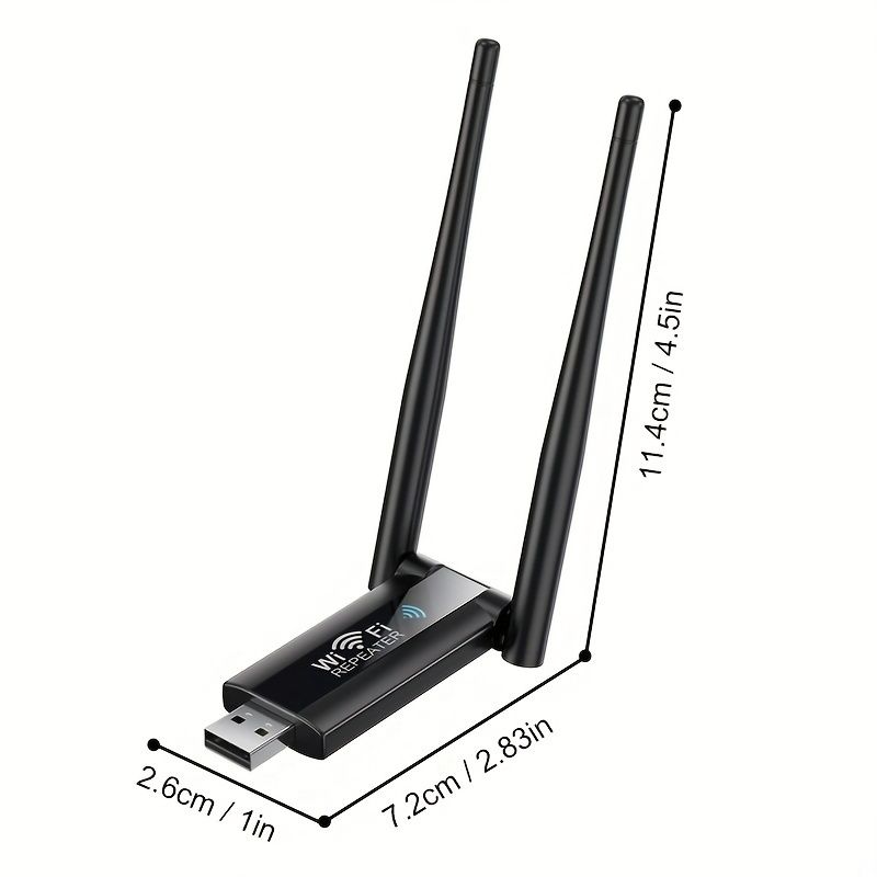 Wireless Wifi Signal Amplifier, 300Mbps 2.4G Portable Signal Booster Repeater, USB-Powered High-Power WiFi Hotspot Extender For Computer Office Indoor