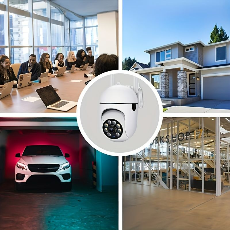 Cam With Color Night Vision Wireless 1080p HD Indoor/Outdoor Video Camera 2-Way Audio Wireless Security Camera Pan/Tilt/Zoom Wi-Fi Smart Home Security Camera With Motion Tracking For Baby & Pet