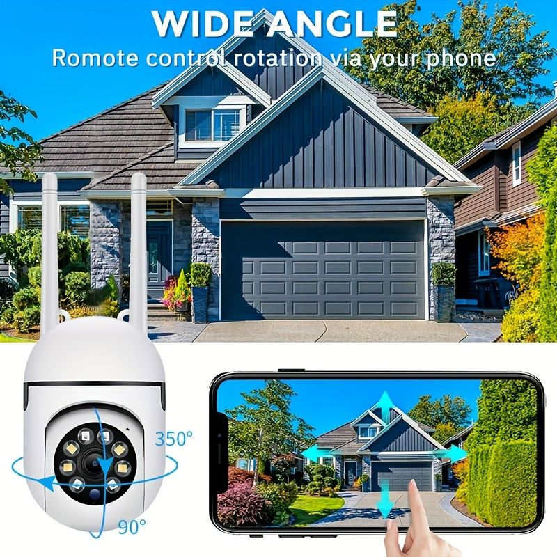 Cam With Color Night Vision Wireless 1080p HD Indoor/Outdoor Video Camera 2-Way Audio Wireless Security Camera Pan/Tilt/Zoom Wi-Fi Smart Home Security Camera With Motion Tracking For Baby & Pet