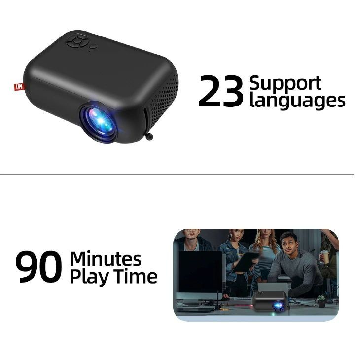 Update Vesrion MINI WiFi Projector Wireless Projector Travel Camping 1080P Projectors 4K 2.4G TV Home Theater Cinema HDMI-compatible Video Support Phone