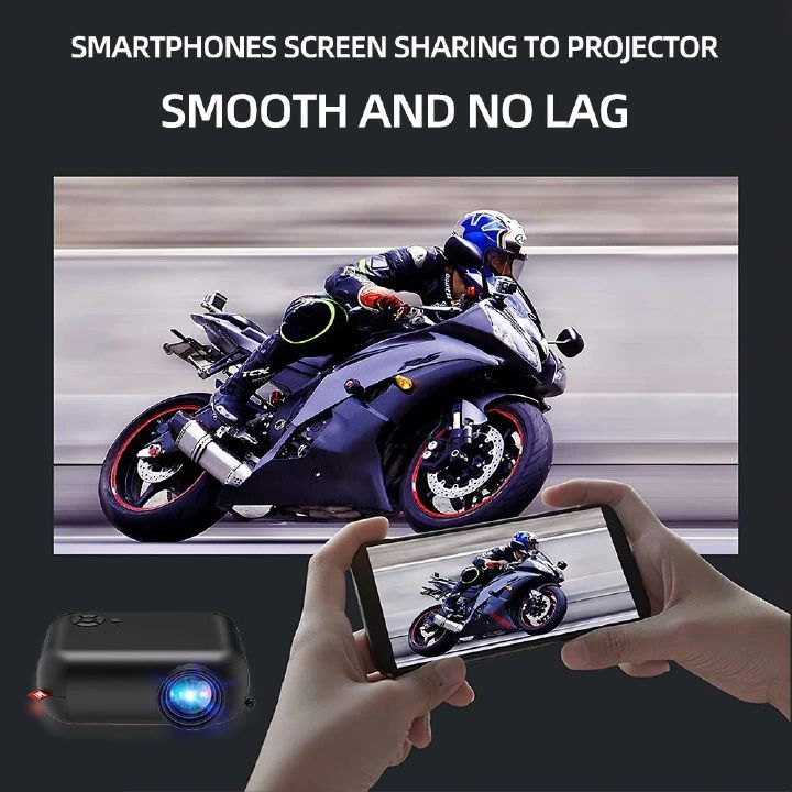 Update Vesrion MINI WiFi Projector Wireless Projector Travel Camping 1080P Projectors 4K 2.4G TV Home Theater Cinema HDMI-compatible Video Support Phone