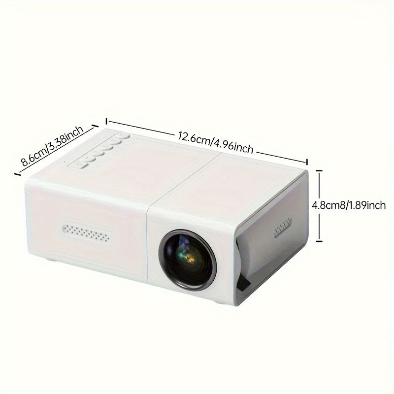 Mini HD Portable Projector - Crisp, Vibrant Viewing Anywhere - Built-in Speakers, Multiple Interfaces - Perfect for Gaming, Outdoor Movies, Camping, Home Theater & Office Presentations