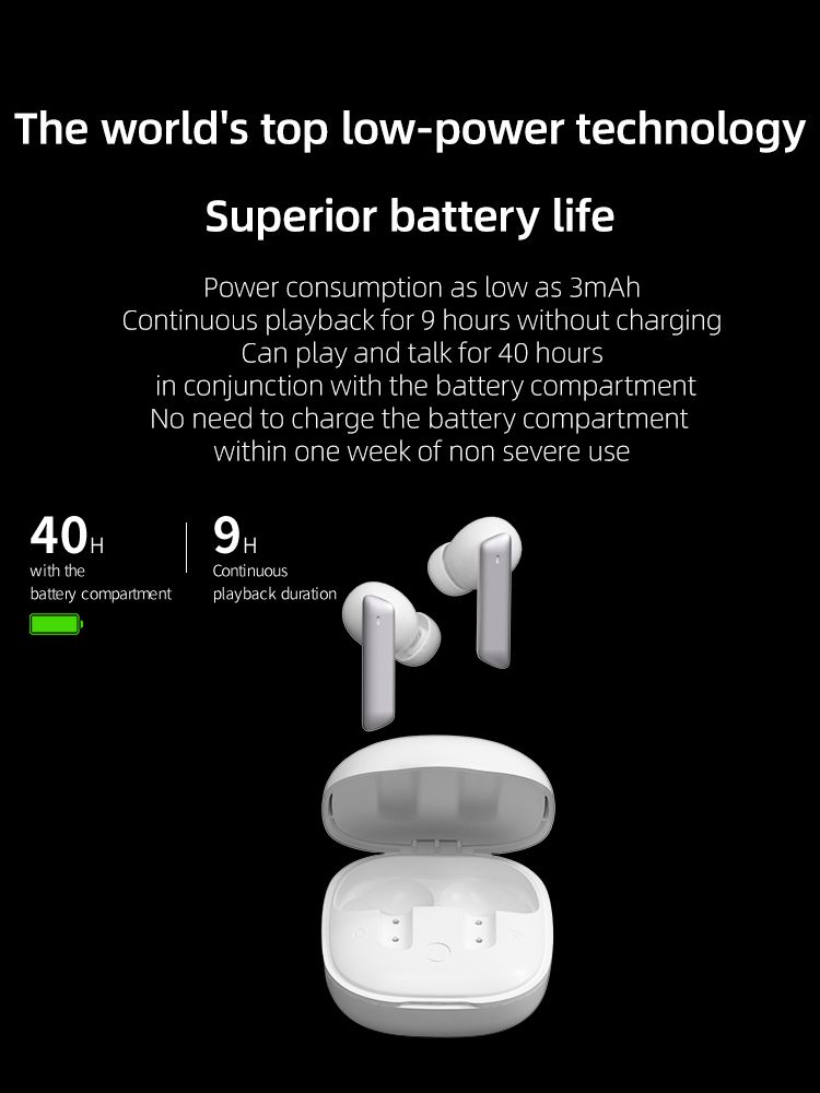 THOUNFIL ZY04 By Scorpion Tech  True Wireless Earbuds, 10mm Drivers with Big Bass, Bluetooth 5.3, 40H Long Playtime, Water-Resistant, 2 Mics for AI Clear Calls, 22 Preset EQs
