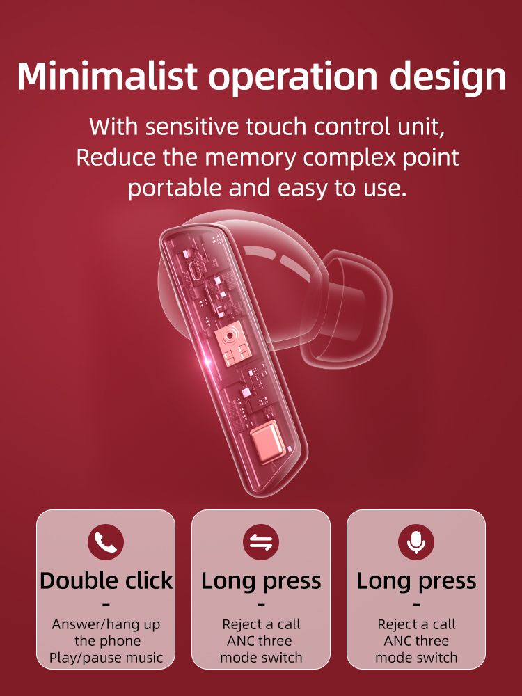 THOUNFIL ZY04 By Scorpion Tech  True Wireless Earbuds, 10mm Drivers with Big Bass, Bluetooth 5.3, 40H Long Playtime, Water-Resistant, 2 Mics for AI Clear Calls, 22 Preset EQs