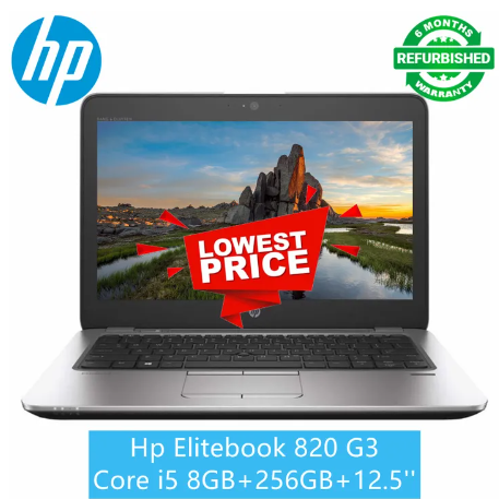 [Core i5+8gb+256gb ssd +12.5''] Refurbished Hp Elitebook 820 G3 Laptop Intel Core i5 6th Gen 8GB RAM / 256GB SSD 12.5" Notebook Laptop Computer Windows 10