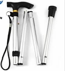 NEW Folding Walking Stick with Light, OOCOME Foldable Walking Sticks for Men & Women Seniors Walking Aids Collapsible Walking Cane with Non-Slip Base Adjustable Height