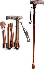 NEW Folding Walking Stick with Light, OOCOME Foldable Walking Sticks for Men & Women Seniors Walking Aids Collapsible Walking Cane with Non-Slip Base Adjustable Height