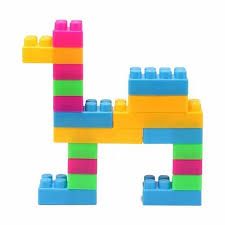 58pcs LARGE Toy Block For Kids Pcs Colorful Plastic Building Blocks Fun And Education Background