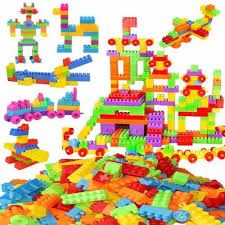 58pcs LARGE Toy Block For Kids Pcs Colorful Plastic Building Blocks Fun And Education Background