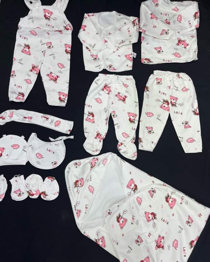 11 Pcs Newborn Baby Clothes Receiving Set Made of cotton