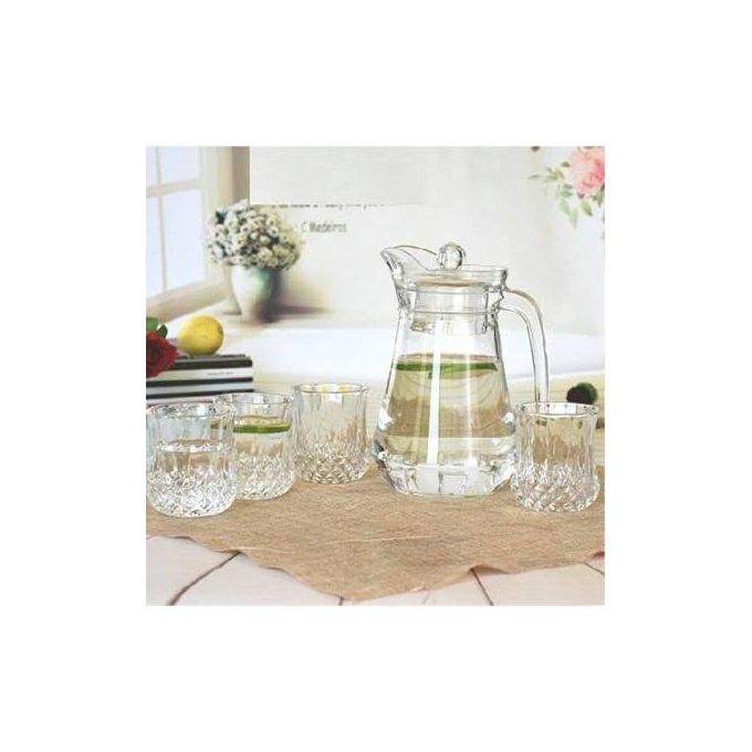 7Pcs Quality Water Set 6 Glasses With 1 Jug