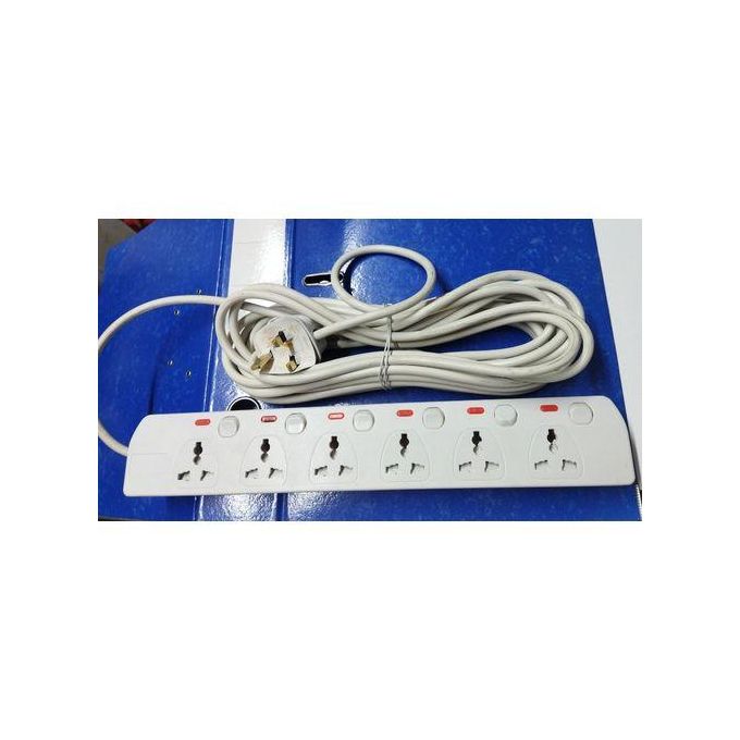 Caston 6-Way Power Extension Cable 10m Long
. Comes with a 10M cable,making it long enough for home, office or school. ‎‎‎Made of heat resistant hard ABS plastic making withstand overheating.