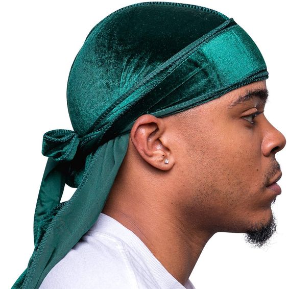 Smooth Velvet Durag for Men & Women, Long Double Wide Straps, Premium Velvet Durag for Men and Women - Ultra Soft and Comfortable | Custom Hair Styling for 360 Waves, Curls, Dreadlocks