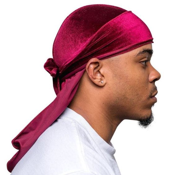 Smooth Velvet Durag for Men & Women, Long Double Wide Straps, Premium Velvet Durag for Men and Women - Ultra Soft and Comfortable | Custom Hair Styling for 360 Waves, Curls, Dreadlocks