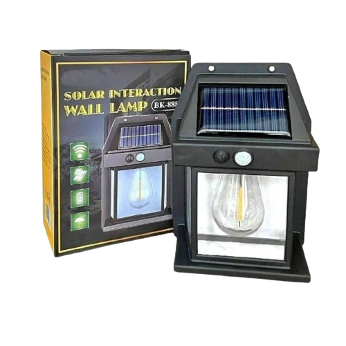 SOLAR INTERACTION WALL LAMP 888 | Outdoor Solar Power Lamp, Waterproof Outdoor Solar Motion Sensors Wall Lights, Fence Lights Solar, Exterior Wall Mount Lighting for Patio Yard