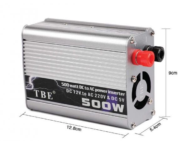 TBE POWER INVERTER DC 12V TO AC 220V 500W Modified Sine Wave Portable Automotive Power Inverter Charger Converter Adapter