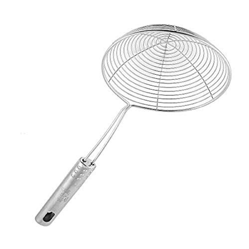 Stainless steel chips Laddle 36cm long Stainless Steel Deep Fry Strainer, Silver,