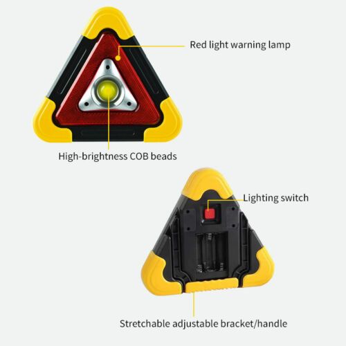 Digital Illuminating Car Life Saver Hazard Sign lights Triangle Light Traffic Warning Light Portable Outdoor Signal Light Camping Car Emergency Light
