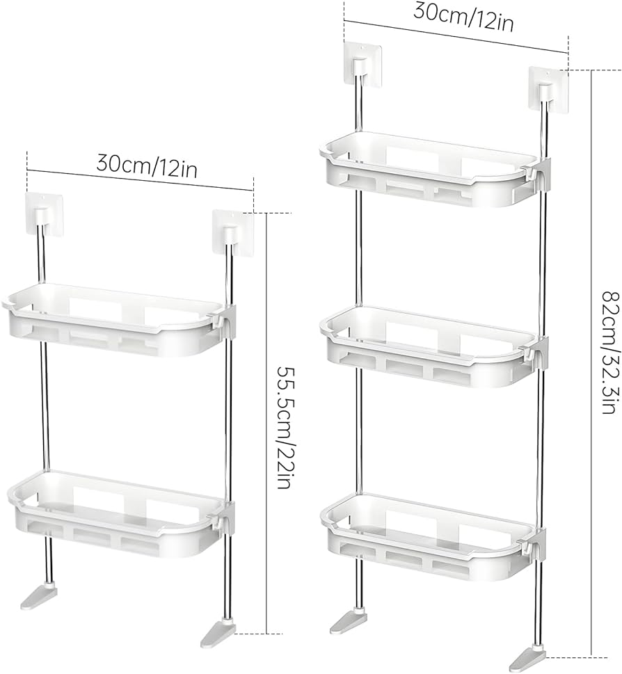 Detachable over the top 3-storey organizer rack