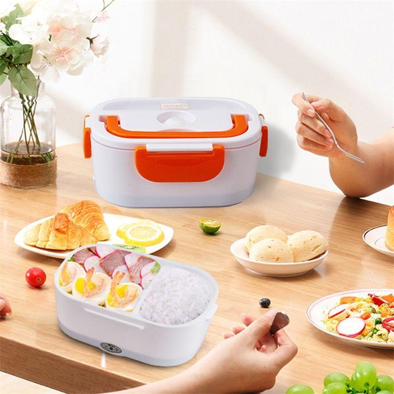 [NEW ARRIVALS!!] electric Lunch Box, 12V 24V 110V Portable Food Warmer Heated Lunch Box for Adults Reheating Meals in Car/Truck/Office/Travel, Leakproof, with 2L SS Container
