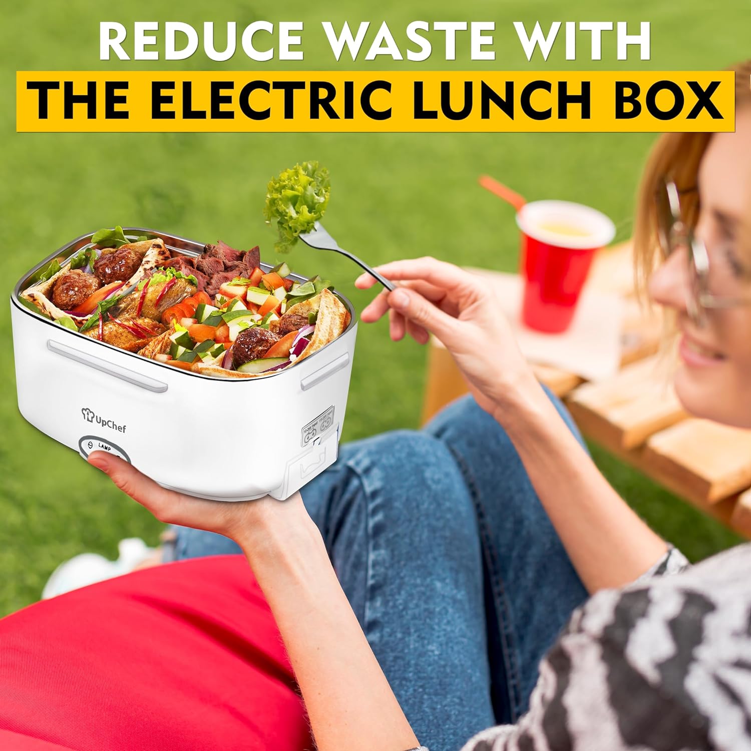 [NEW ARRIVALS!!] electric Lunch Box, 12V 24V 110V Portable Food Warmer Heated Lunch Box for Adults Reheating Meals in Car/Truck/Office/Travel, Leakproof, with 2L SS Container
