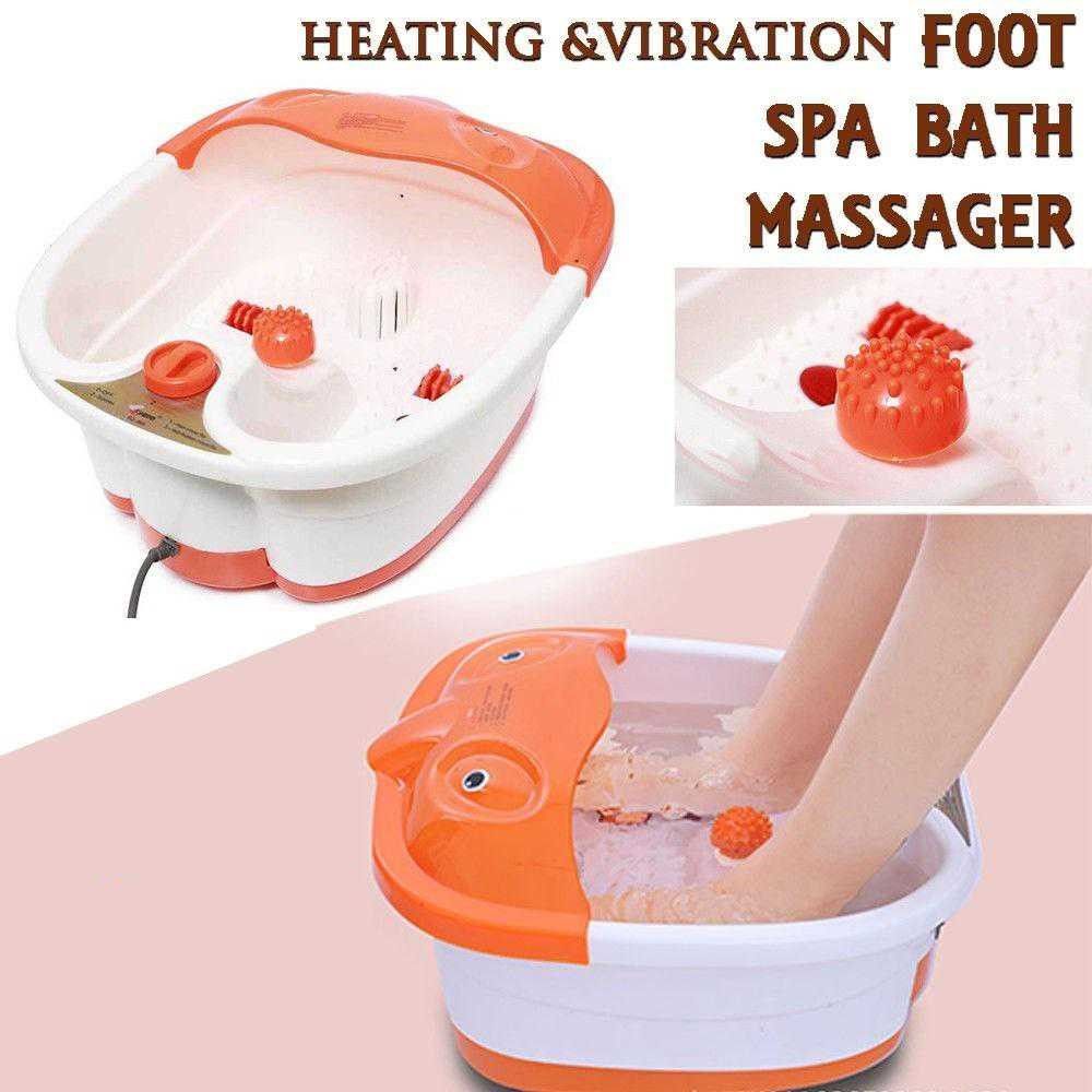 [OFFER OFFER !!] Foot Spa Bath Massager with Heat Bubbles and Massage and Jets, Pedicure Tub for Soaking Feet, Collapsible Bath Bucket