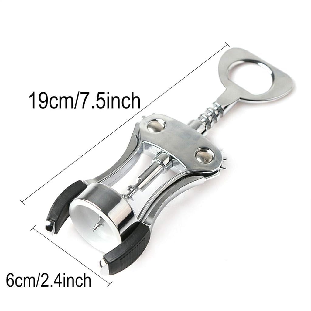 JUMUIYA Wing Corkscrew Wine Opener Professional Multifunctional All-in-One Wine Bottle Opener and Beer Bottle Opener. Strong Stainless Steel Zinc Alloy. Won't Split or Crumble Cork