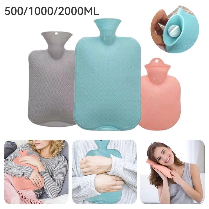 Mini Hot Water Bag -500mls bottle for period pain relief, heat therapy, hours of warmth and comfort Has a lid to empty out the cold water and refill. Very light hence e Green 500mls