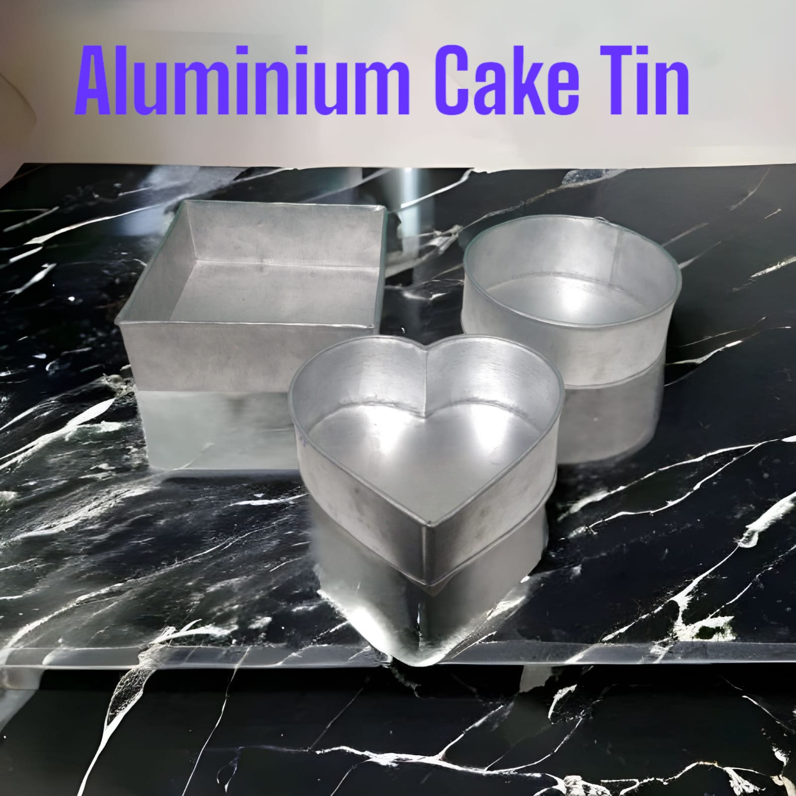 Aluminium Jua Kali baking tin; Available In ROUND, SQUARE,HEART S- your kitchen's newest secret weapon for culinary perfection! Crafted with precision and passion by skilled artisans, this baking tin.