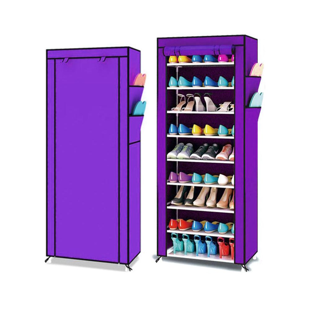 【Promotion】9 Layers Shoe Rack Assemble Large Capacity Portable Generic Shoe Rack Free Standing Shoe Racks 9 Storey Shoe Cabinet Home Living Storage Small Furniture