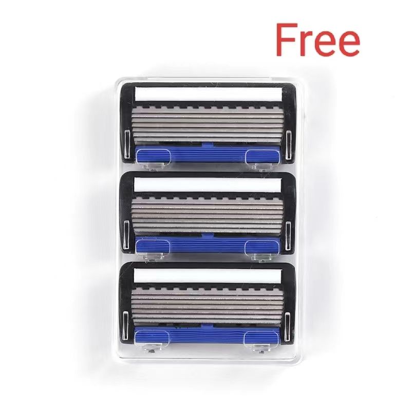 The latest 7-layer blade shaver for men manual 7-layer blade head universal 6-layer blade holder factory price in stock gift discounts deluxe gifts six blade heads for free