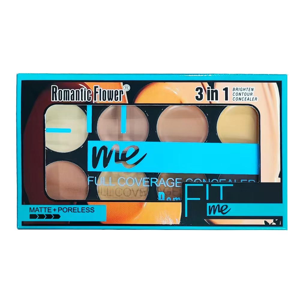 8-color concealer 3 in 1 brighten concealer repair concealer plate waterproof anti sweat makeup oil control contour gift