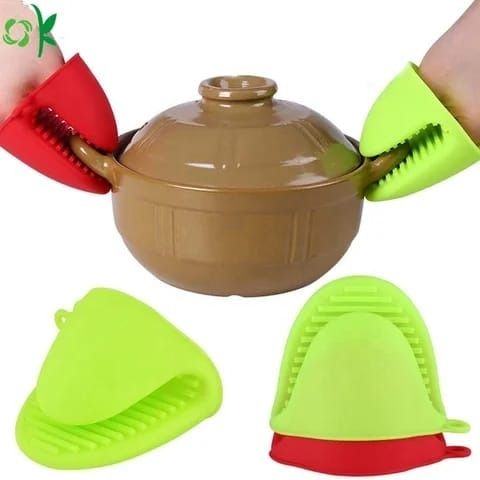 Sufuria holders. Silicone Cooking Gloves, Silicone Pot Holder Mitts, Heat Insulation Finger Protector, Pinch Grips Kitchen Heat Resistant Gloves, Non-Slip Flexible Durable Safe, for Kitchen, Cooking, Baking, BBQ