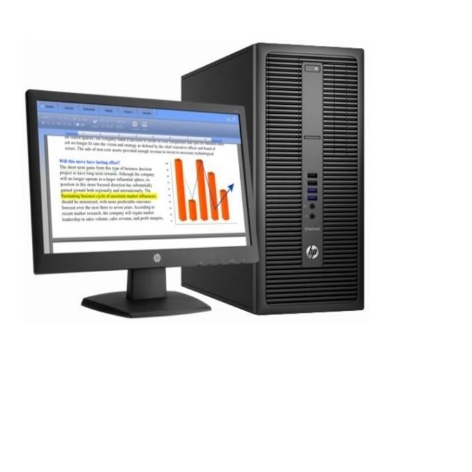 FREE GIFT {Complete Set with mouse and keyboard } Refurbished HP ProDesk 600 G1 INTEL CORE I5-4GB RAM, 500GB HDD-3.2GHz Desktop computer + 17" Monitor-Black Black M
