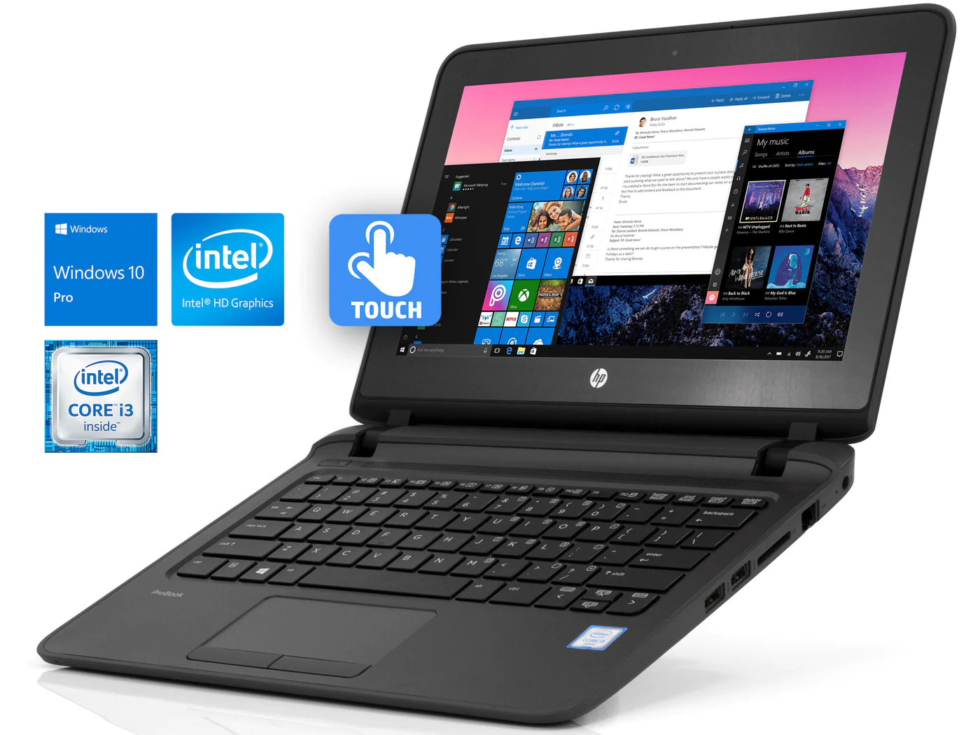 HP ProBook  11 G2 2-in-1 Touchscreen PC 11.6 inch HD Intel- i3 6th Gen 2.3GHz, 4GB RAM, 256GB SSD