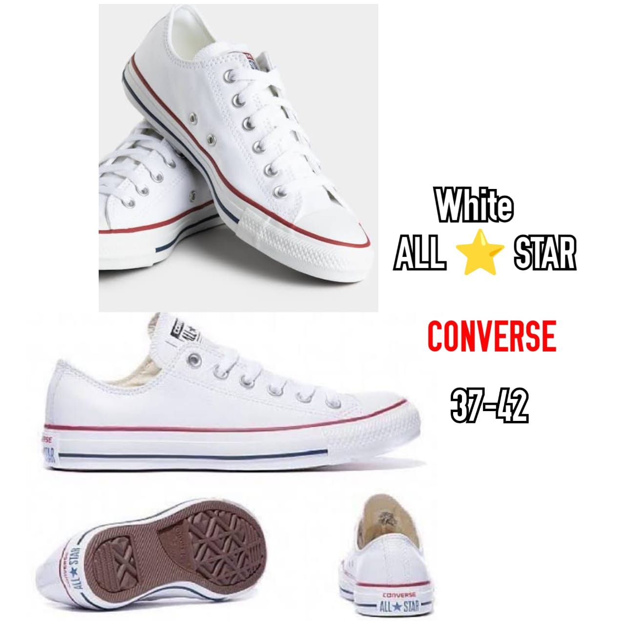 All Star Converse Rubbers Shoes in Black and White