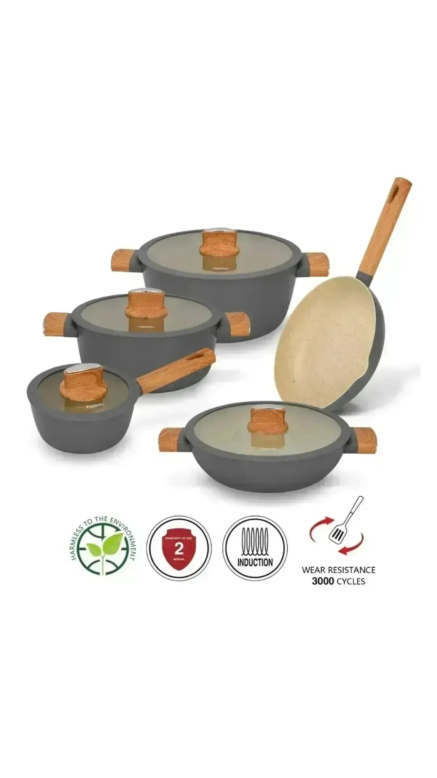 FISSMAN 9 PIECE COOKWARE