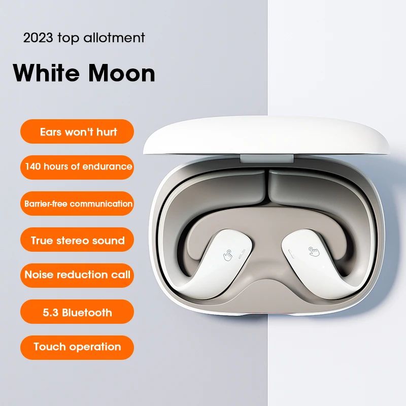 Original Bone Conduction Bluetooth Earphones Open Ear Clip Wireless Headphone with Mic Sports Headsets for Android IPhone Huawei